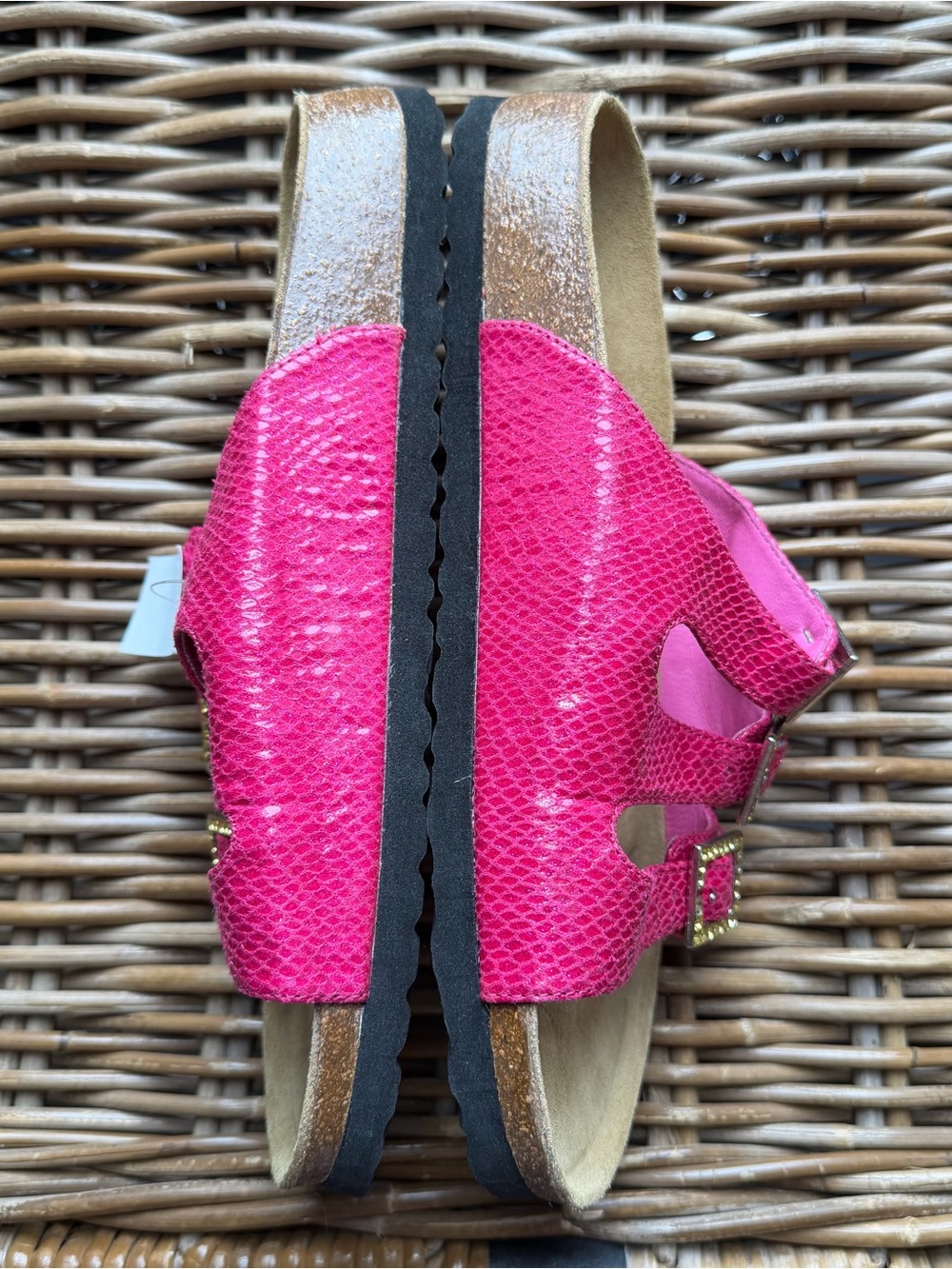 NWT Betula By Birkenstock Florida Sandals Pink Snake Print Womens Size 42 11 US - Picture 9 of 10